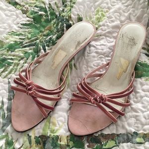 Loved two-tone pink Etienne Aigner 7.5 1” sandals